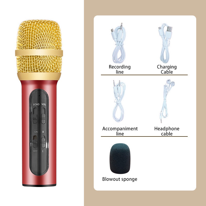 Wireless Karaoke Microphone Portable Bluetooth Phone Speaker KTV Music Singing Speaker Mikrofo
