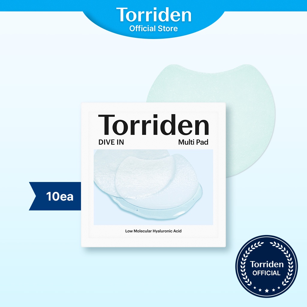 [Torriden Official] Mini Size Trial - DIVE IN Low Molecular Hyaluronic Acid Multi Pad for Pore Minimizing & Redness Relief & Exfoliating, 10ea