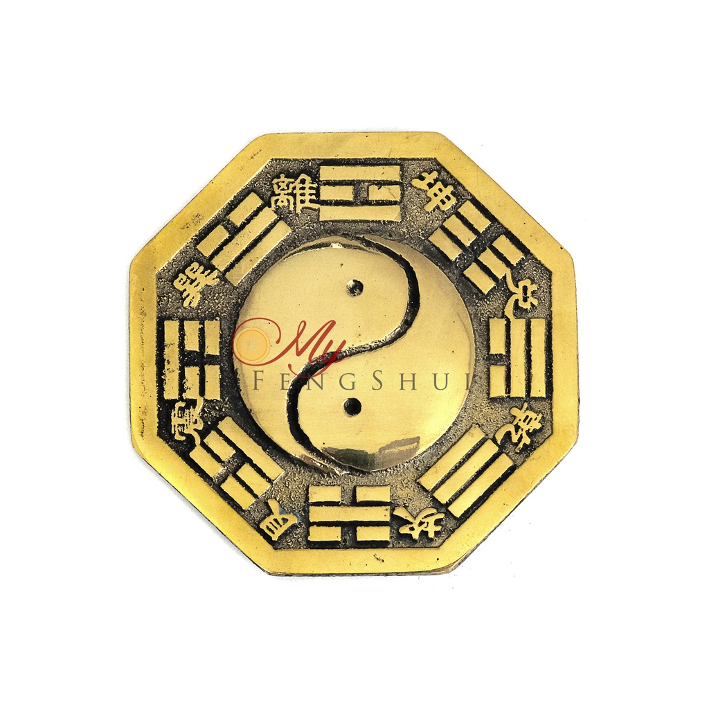 Feng Shui Yellow Brass Yin Yang Pakua Octagon Bagua Small | Shopee Malaysia