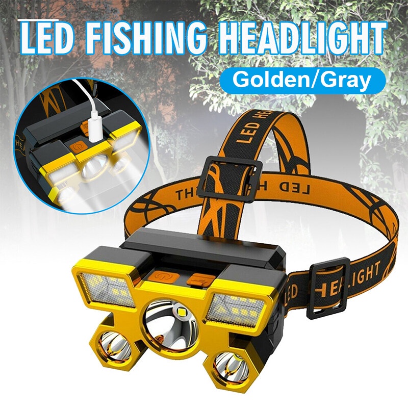 [LOCAL SELLER] EXTRA GIFT PORTABLE MINI HEADLAMP USB RECHARGEABLE HEADLAMP XPE+COB LED USB RECHARGEABLE CAMPING HEAD LAM