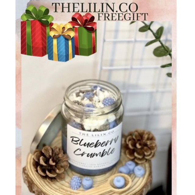 BLUEBERRY CRUMBLE Scented Candle|with FREEGIFT |TheLilin.Co