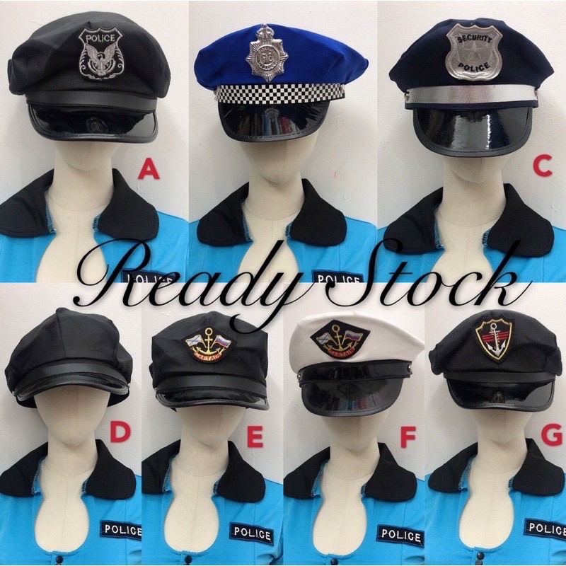 READY STOCKPolice Cap & Sailor Cap Hat Traditional Free Shipping