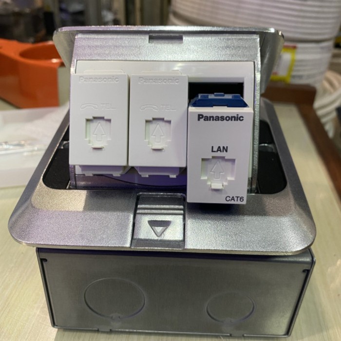 Panasonic Floor Socket Phone Data Cat6 Floor Socket Cat6 | Shopee Malaysia