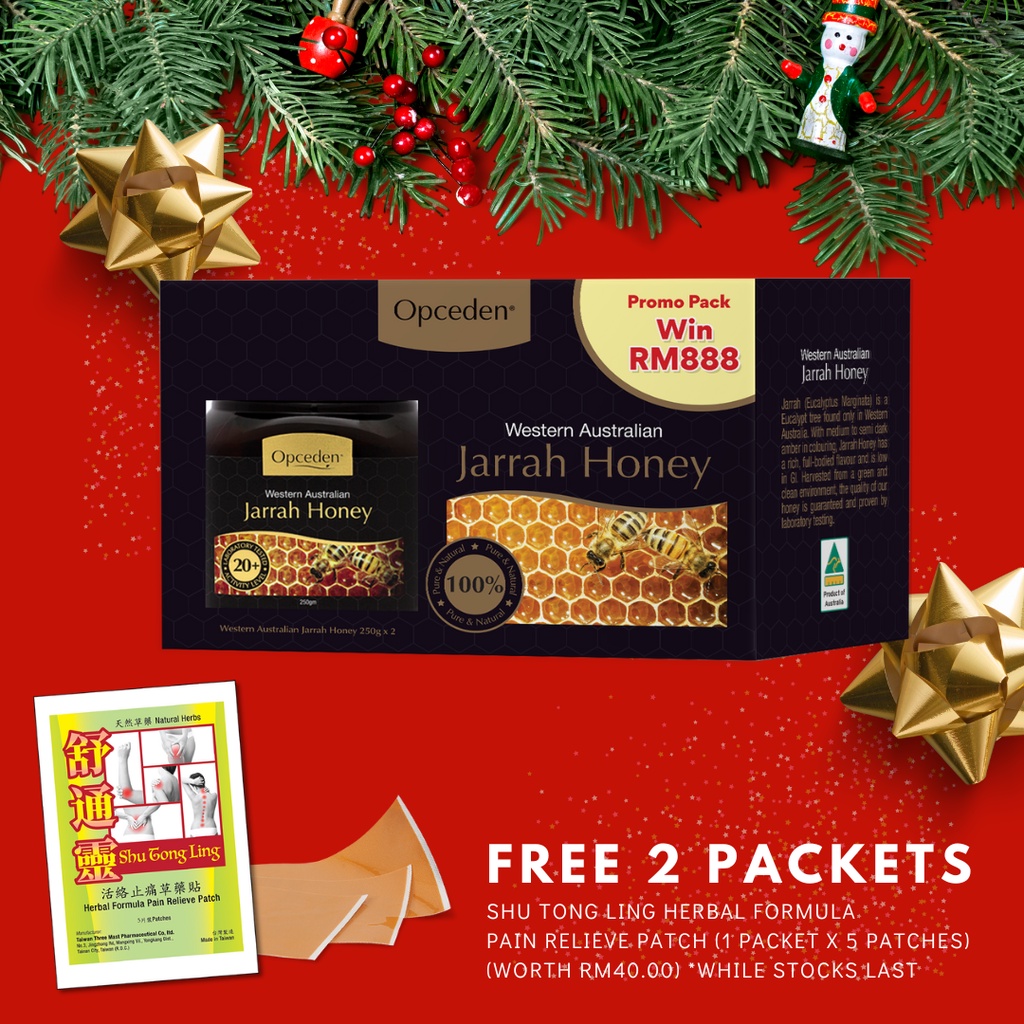 Opceden Jarrah Honey Active TA 20+ 250g x 2 (EXP 08/Jan/2023) Shopee