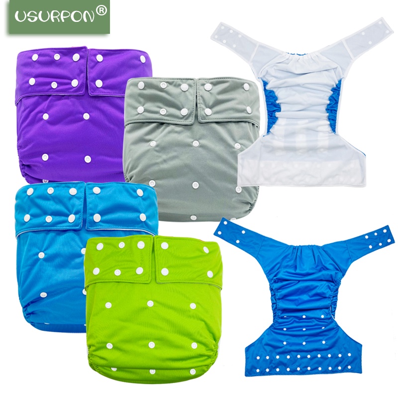 [usurpon] Adult Cloth Diaper Incontinence Pant Washable Leakfree for