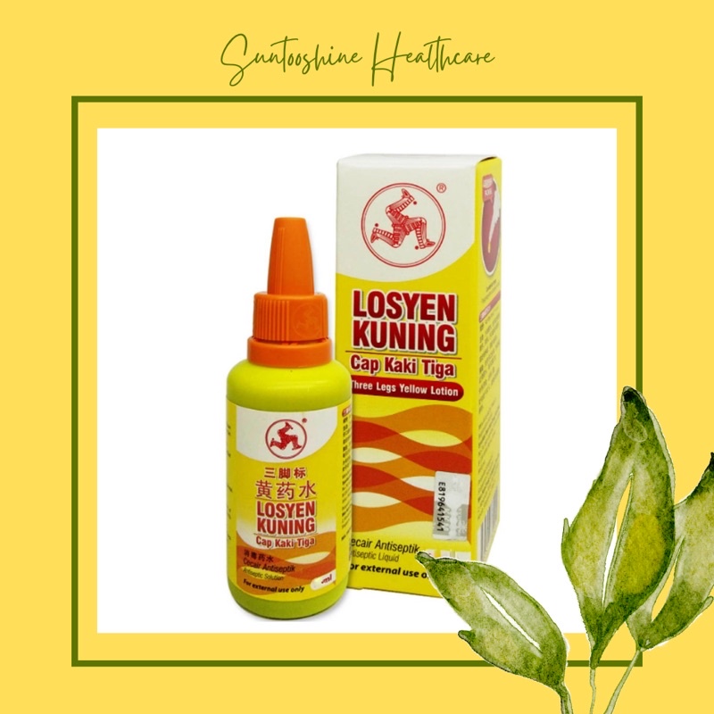 Three Legs Yellow Lotion 30ml 60ml Ubat Kuning Cuci Luka