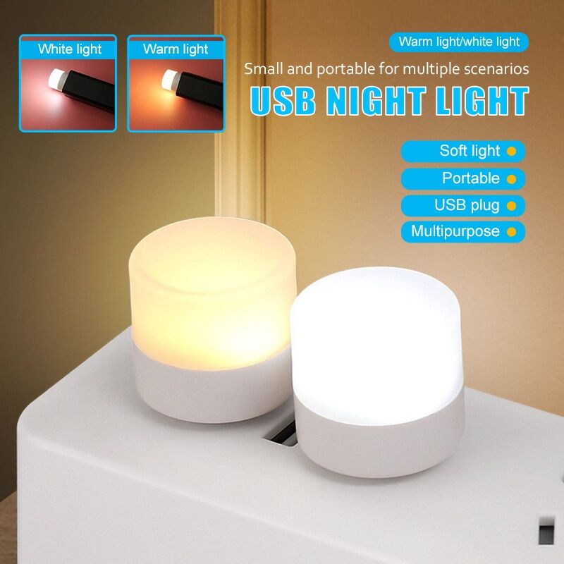 FREE GIFT USB LED Light Lamp Soft Light Eye Protection Night Light Portable Super Bright Book Reading Night Light Lamp
