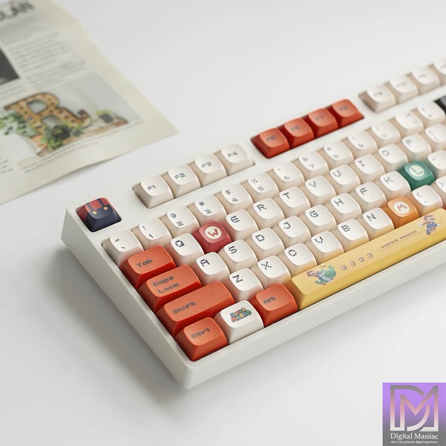 [LOCAL STOCK] Super Mario Keycap PBT Dye Sub OEM/XDA Cute Yellow Red