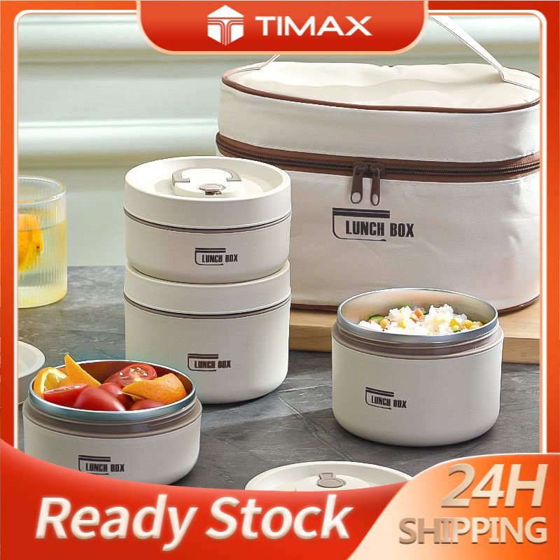 Insulated bento box 1 person portable office lunch box with lid soup