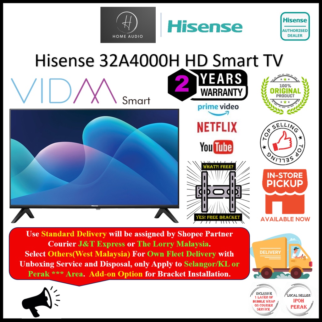Hisense TV 32 Inch LED TV or Smart TV - 32A5200F / 32A4000H | Shopee ...