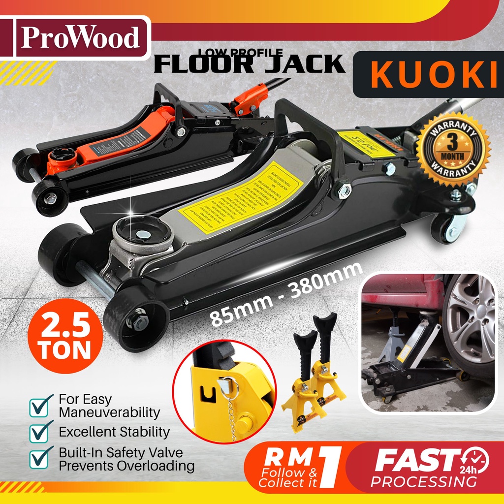 PROWOOD KUOKI 2.5 Ton Car Jack Hydraulic Floor Jack Low Profile Jack ...