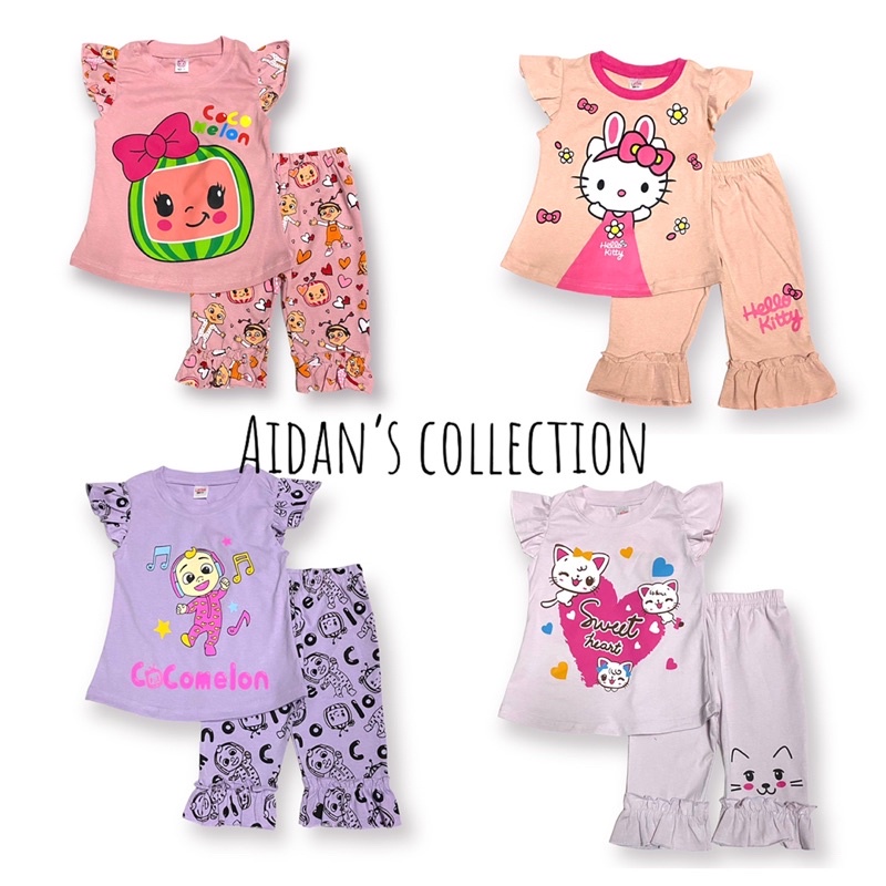 Playset / Pyjamas Kids Girl Q&K / LILONE / Baju Tidur Kanak