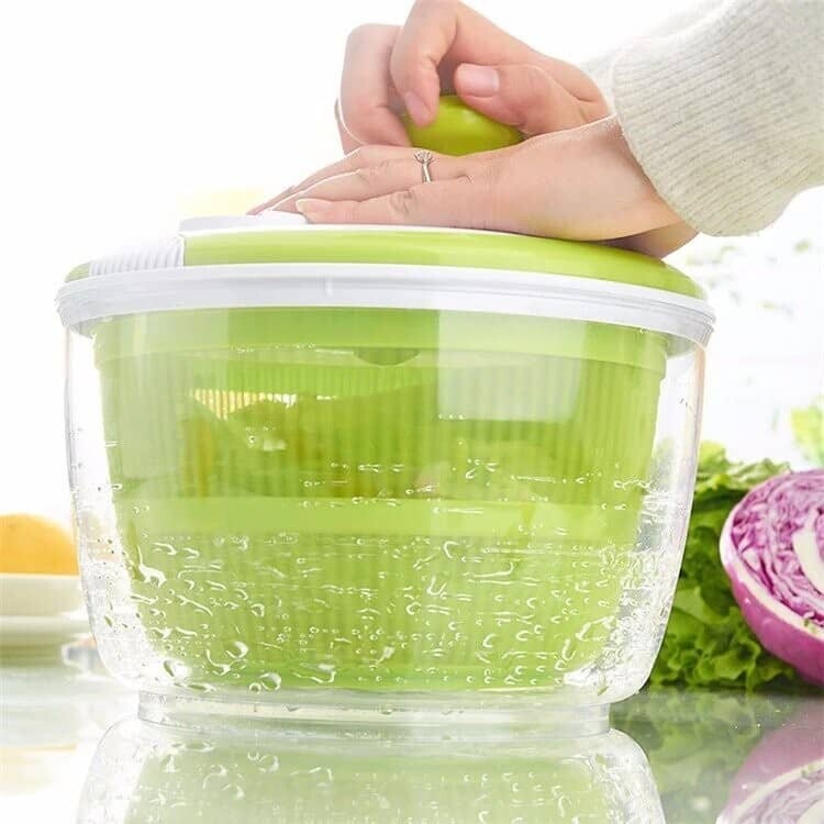 FREE GIFT Manually Fruit Vegetable Dryer Kitchen Tool Drain Basket Wash D