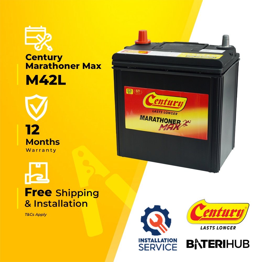 Installation Provided B L M L Efb Century Marathoner Max Car Battery Myvi Bezza Ativa