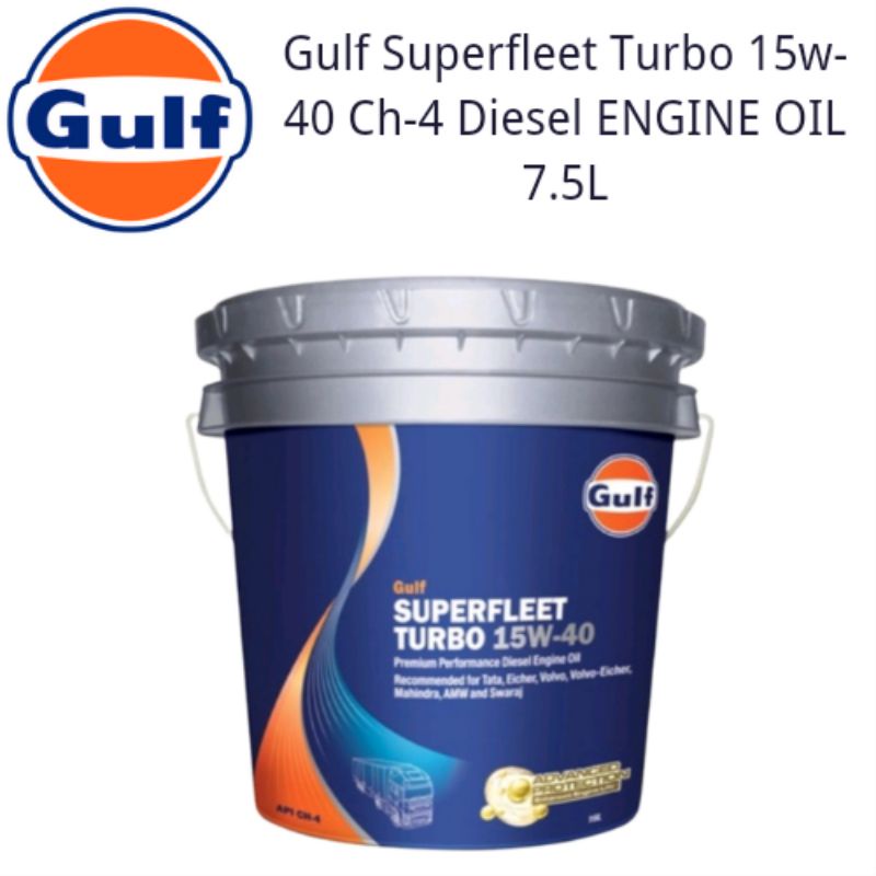 Gulf Superfleet Turbo 15w40 Ch4 Diesel ENGINE OIL 7.5L Shopee Malaysia