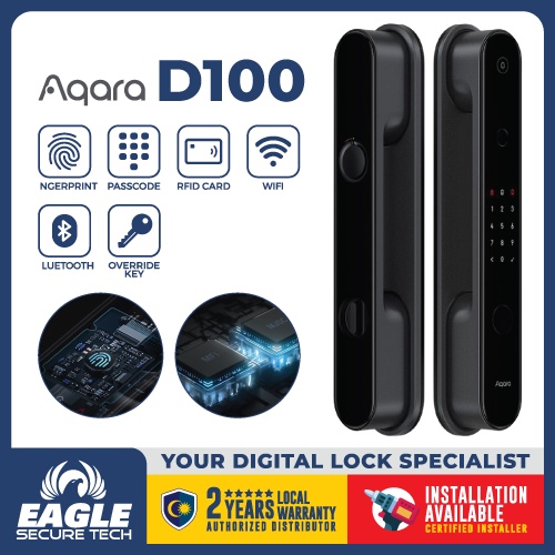 AQARA D100 | Smart Door Lock Zigbee | Shopee Malaysia
