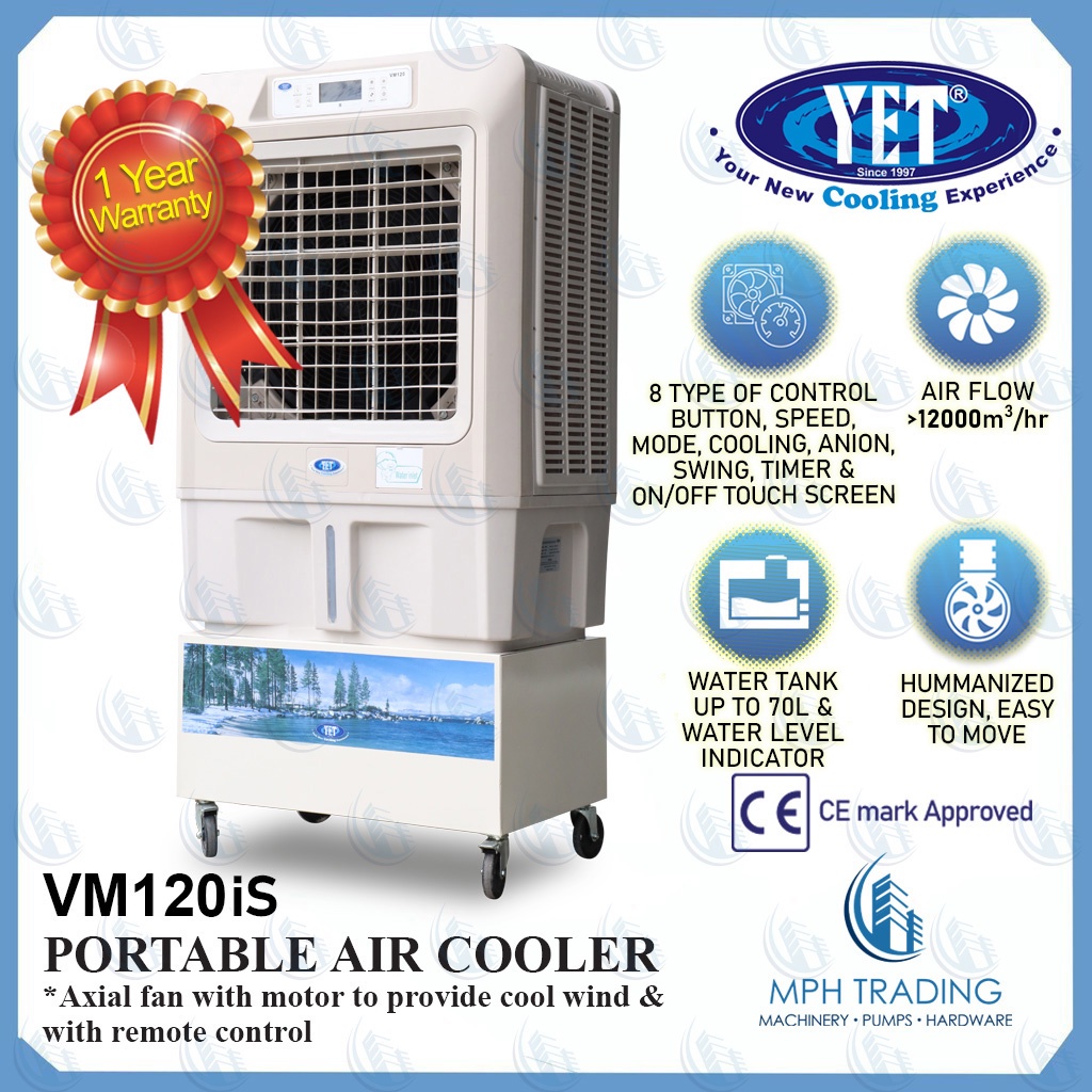 YET VM120iS Industrial Powerful Heavy Duty Big Air Cooler With Solid