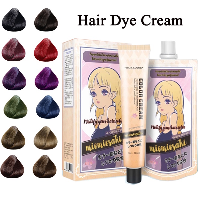 Meidu Hair Dye Cream Golden Brown Red Purple Hair Color Dye Cream