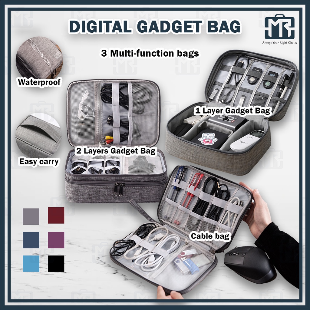 MR Travel Digital Gadget Bag Cable Bag Organizer Bag USB/Accessories Storage Multi-function Large Capacity 电源包收纳包