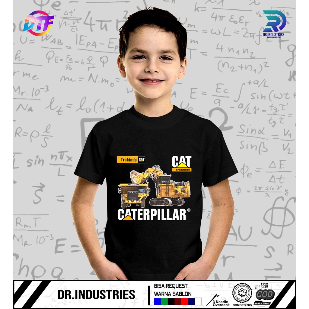 Caterpillar Children's T-Shirt Heavy Equipment Machine Mining Combine - DR INDUSTRIES