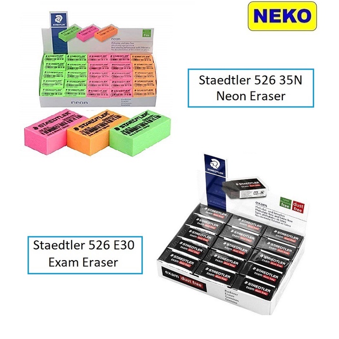 Staedtler Neon Eraser / Exam Eraser ( 6's / pack ) Shopee Malaysia