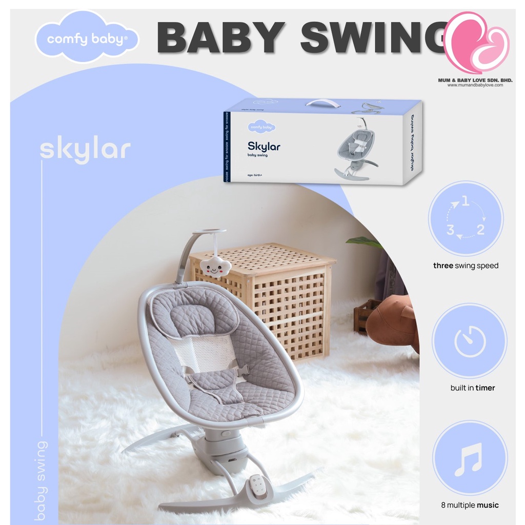 Comfy Baby Skylar Baby Swing (side to side) Shopee Malaysia