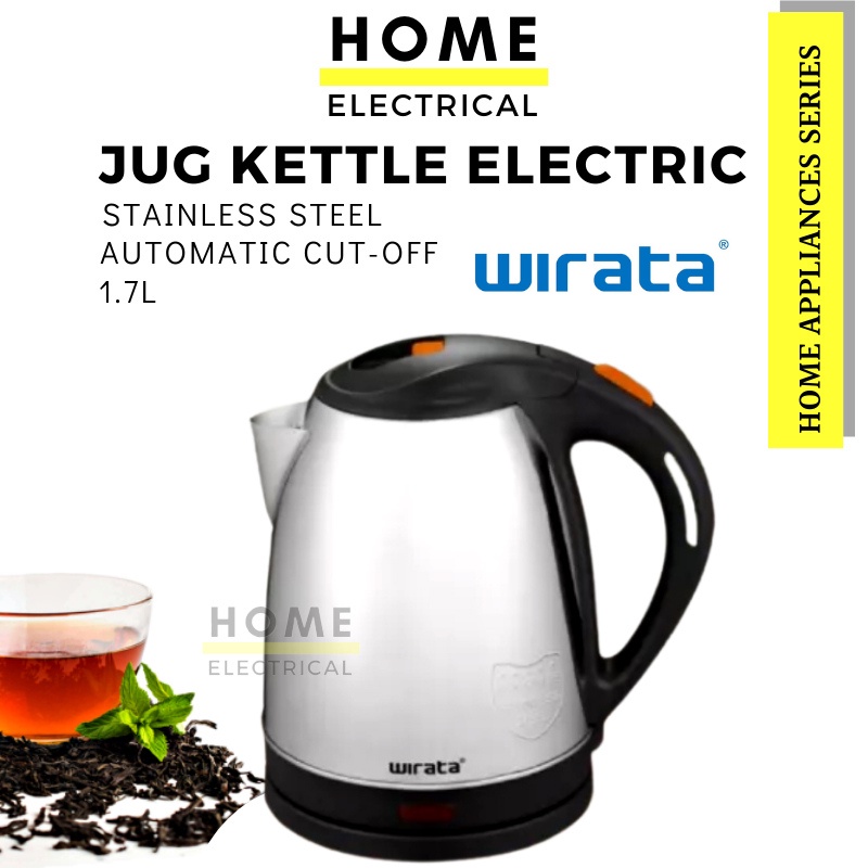 Wirata Jug Kettle Electric JK211s Jug Air Panas Stainless Steel1.7L
