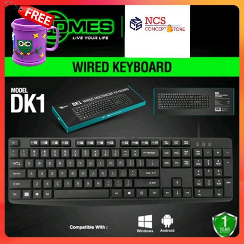 FREE GIFT Dmes DK1 Wired Keyboard