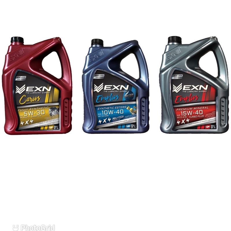 Engine Oil EXN EMPLIOS 15W40 10W40 CARIOS 5W30 Fully Synthetic 7Litre