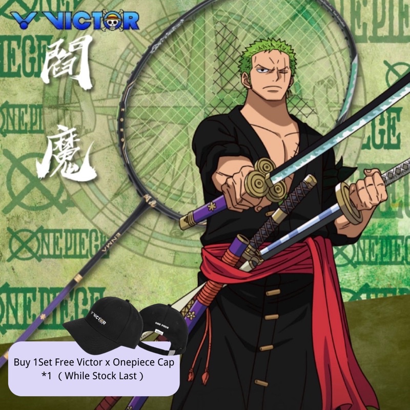 Victor OnePiece Zoro Badminton Rackets Collaboration Edition Import Set