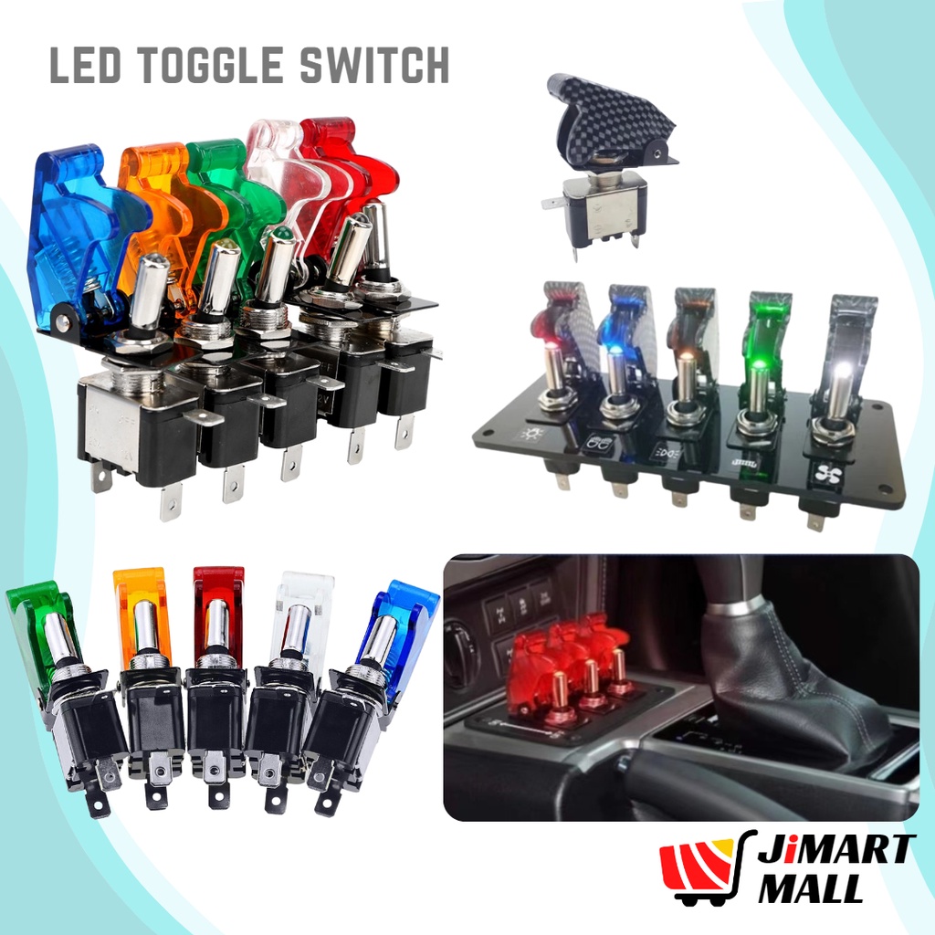 1PC LED TOGGLE SWITCH 12V 20A ON OFF Control Spotlight Car Fog Lamp ...