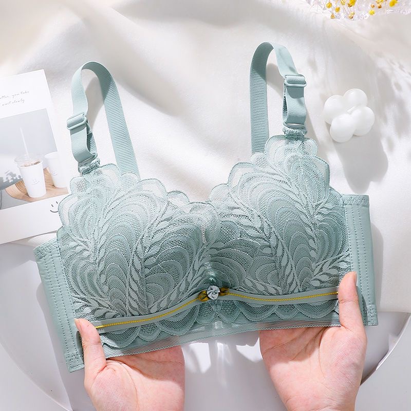 Small breasts women bra push up no rims look bigger beautiful back comfortable brassiere