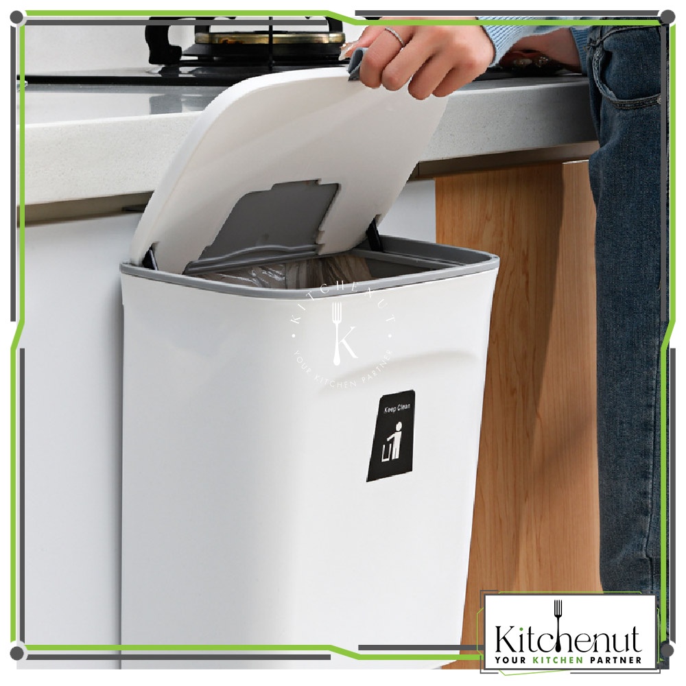 Kitchenut 7L/9L Multipurpose Kitchen Rubbishbin Dustbin Hanging Bin ...