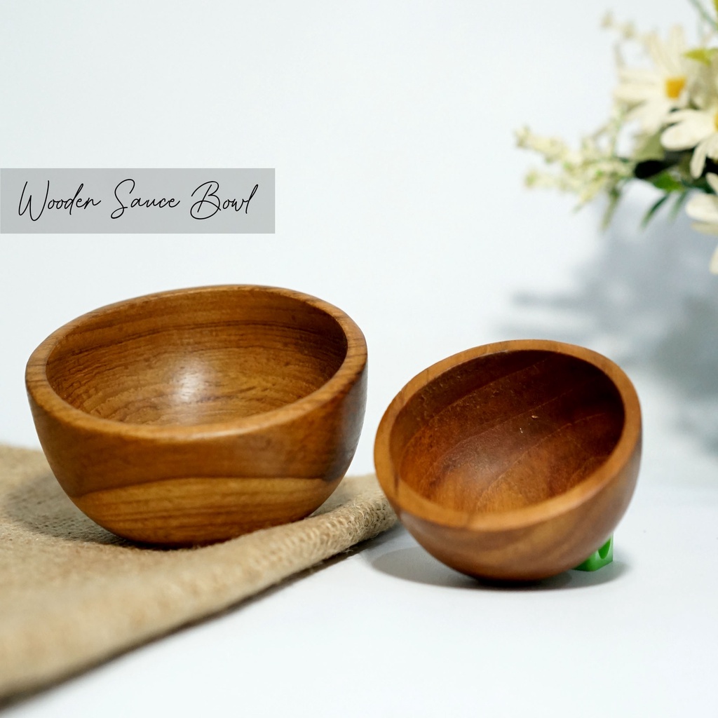 Wooden Sauce Bowl (Sauce/Dip Bowl) Shopee Malaysia