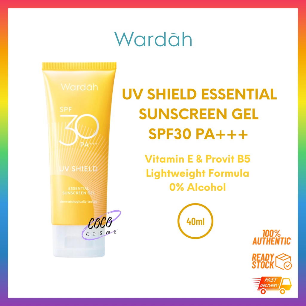 WARDAH UV Shield Essential Sunscreen Gel SPF30 PA+++ 40ml | Shopee Malaysia