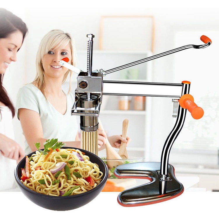 Buck Wheat Noodle Maker Noodle Press Maker Small  Steel Noodle Press Home Commercial Use Multi-Function Noodle Machine-Manual Pasta Machine Hand Pressure Noodle Maker