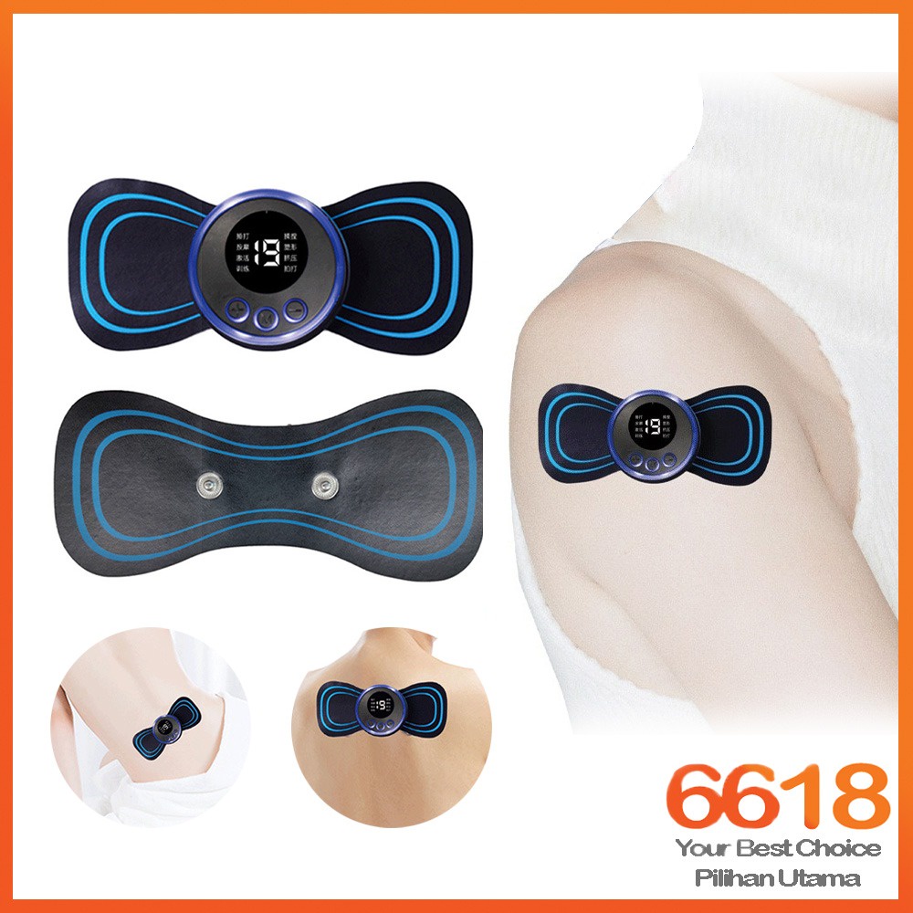 Urut Bahu Dan Leher EMS Sakit Lega Otot USB Boleh Dicas Semula EMS Neck Massage Rechargeable Stimulator Mini Massager