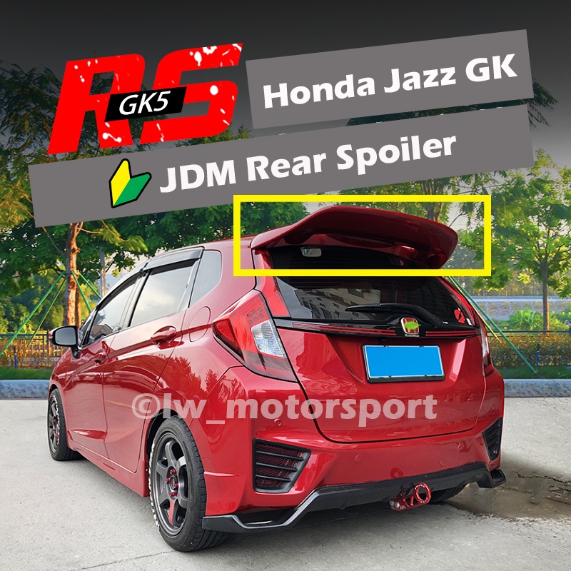 Honda Jazz Gk (2014-2019) - Rear Spoiler   Rs Spoiler   Euro Type 