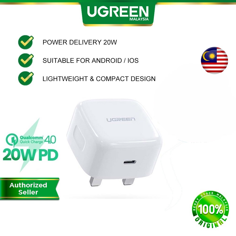 UGREEN PD 20W USB C Adapter Fast Charger QC 3.0 Charger iPhone Charger Type C Plug iPhone 15 14 iPad iWatch Samsung