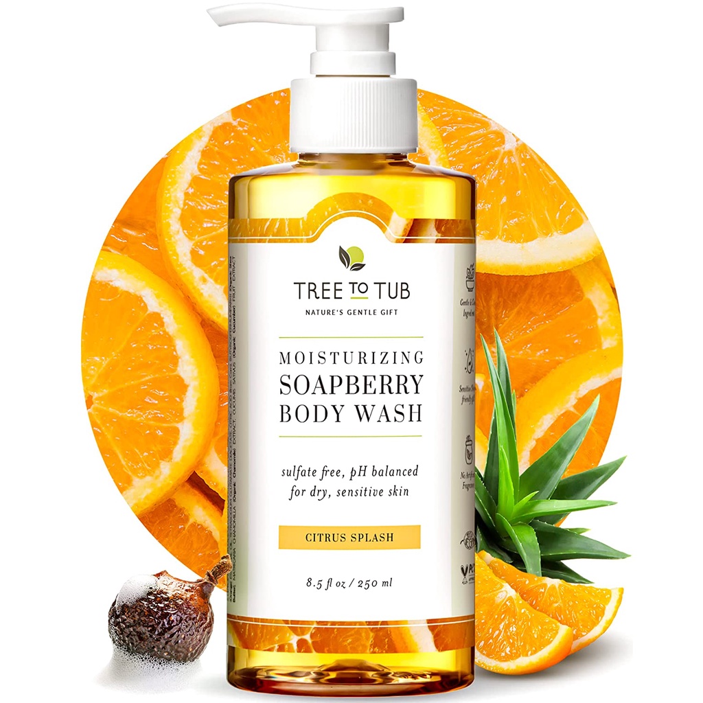 Tree to Tub Citrus Body Wash for Dry Skin & Sensitive Skin pH
