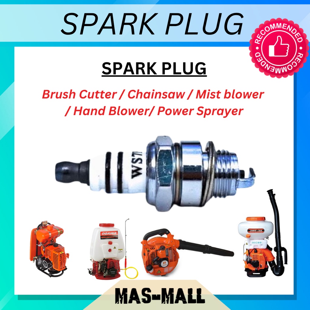 Spark Plug Enjin Mesin Rumput Brush Cutter Hand Blower Chainsaw