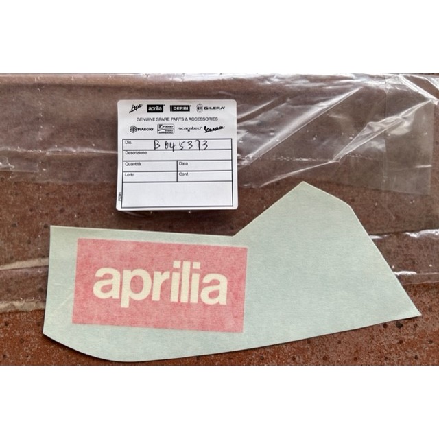 Aprilia RSV4 Aprc Factory ABS 1000 RH or LH tank decal "aprilia" B045373/B045374