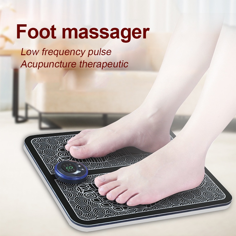 🚚MY STOCK🚚 JSSJ Electric EMS Foot Massager Pad Remote Portable Foldable Massage Mat With USB Muscle Stimulation Home