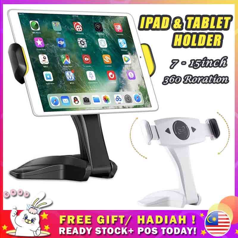 [LOCAL SELLER] EXTRA GIFT 360 DEGREE ROTATION TABLET IPAD STAND ADJUSTABLE 7-15INCH TABLET HOLDER UNIVERSAL MOUNT PHONE