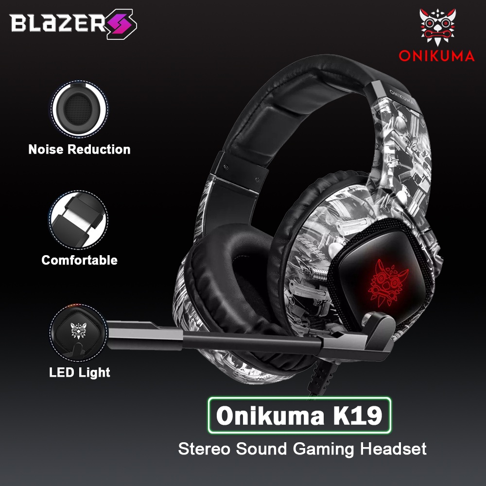 ONIKUMA K19 Gaming Headset Professional RGB Gaming Headphones | Shopee