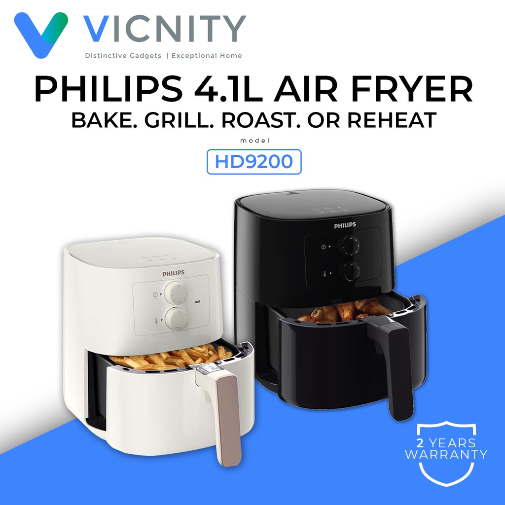 PHILIPS 4.1L Air Fryer Essential (HD9200/91) Kitchen Appliances Fry
