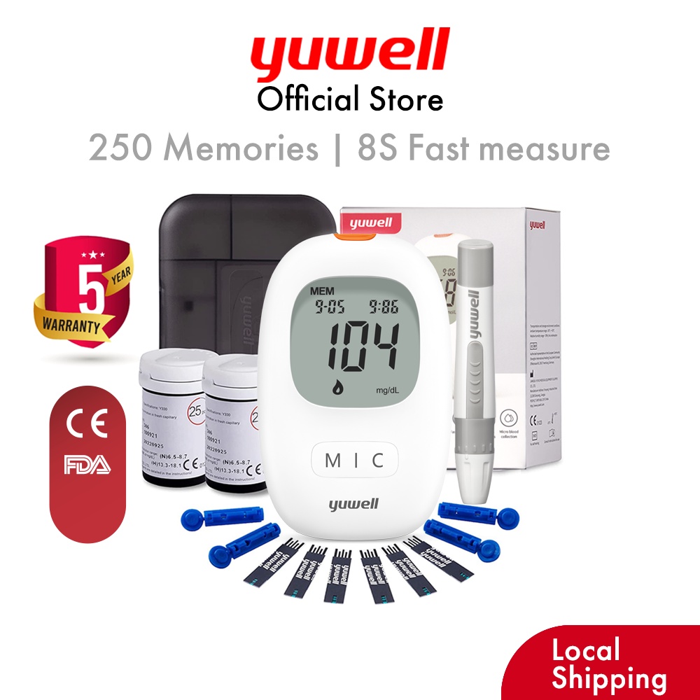 [KKM LULUS] Yuwell Blood Glucose Monitor 710 (Diabetic Blood Sugar Test