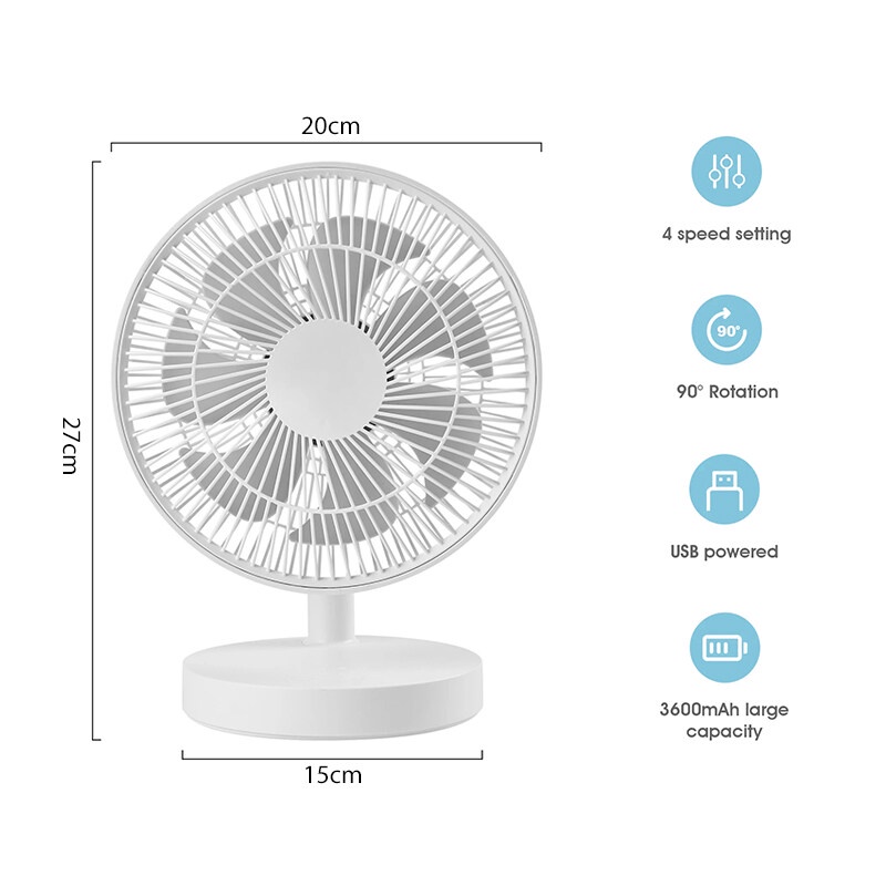 [Local Seller] EXTRA GIFT Mini Fan USB Rechargeable Portable Fan Table Fan Multifunctional Quiet Strong