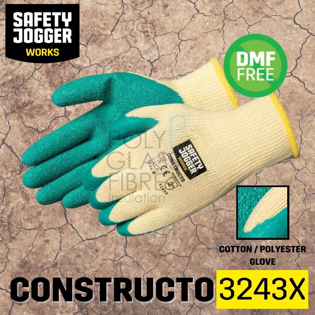 (1 DOZEN) CONSTRUCTO HAND PROTECTION SAFETY JOGGER SAFETY GLOVE FOR