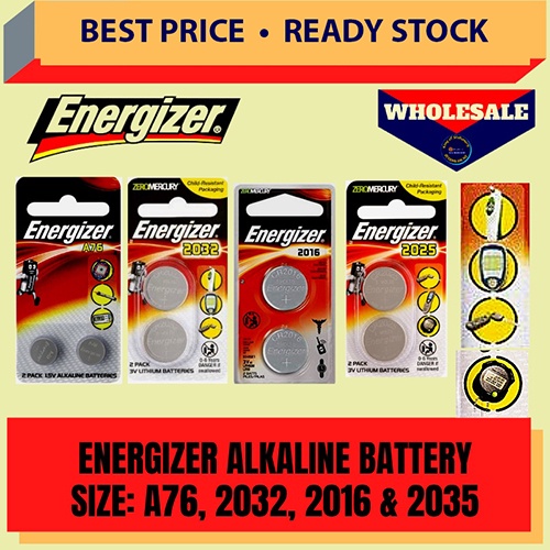 Energizer Coin Battery A23 / A27 / A76 / LR44 / CR2016 / CR2025